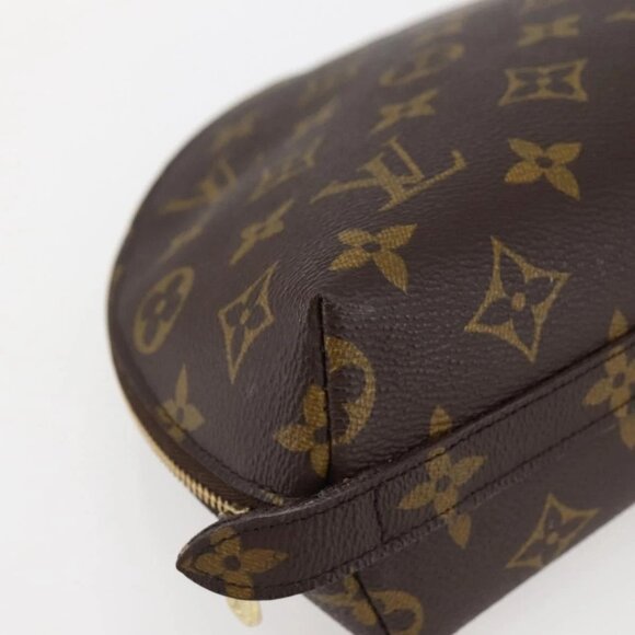 LOUIS VUITTON Monogram Trousse Demi Ronde Cosmetic Pouch LV Auth - Picture 9 of 16